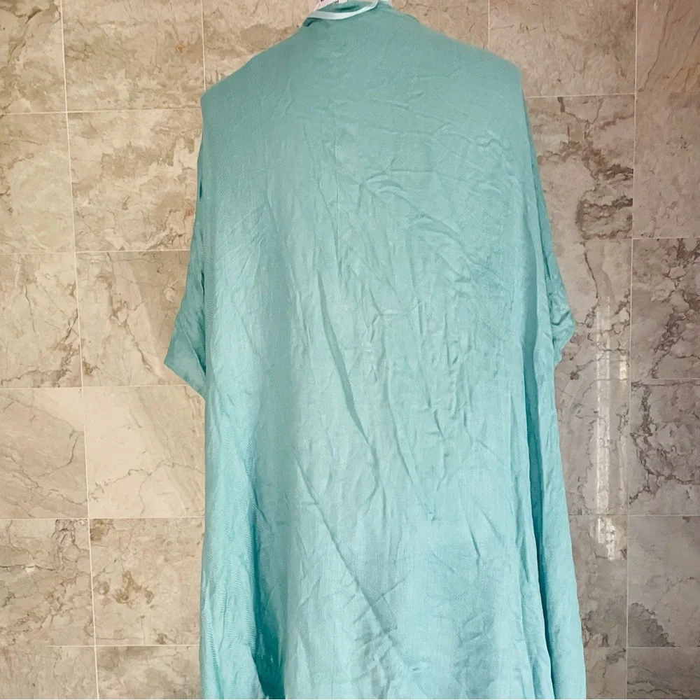 Nordstrom Teal Haze Open Front Ruana Topper